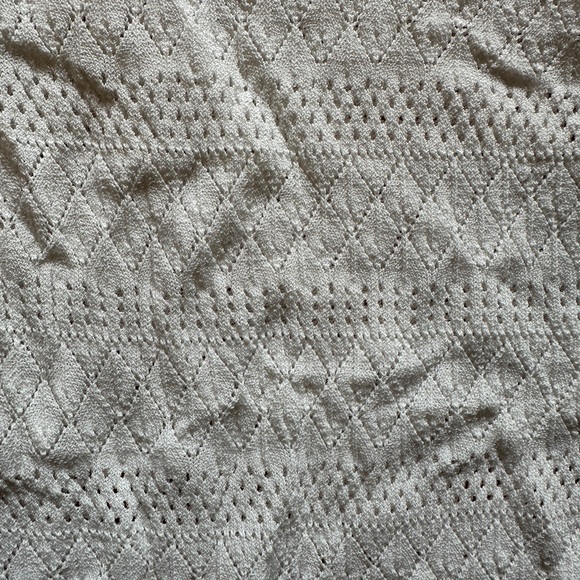 Zara white eyelit racer bank tank top - small - Picture 4 of 4